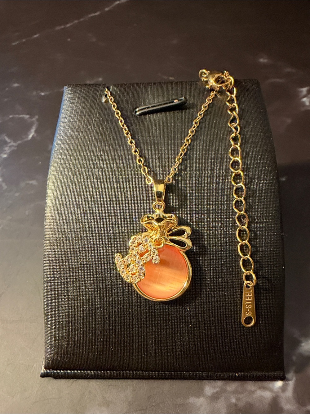 18k Gold Plated Money Bag Pendant Necklace, Dainty Dollar Coin